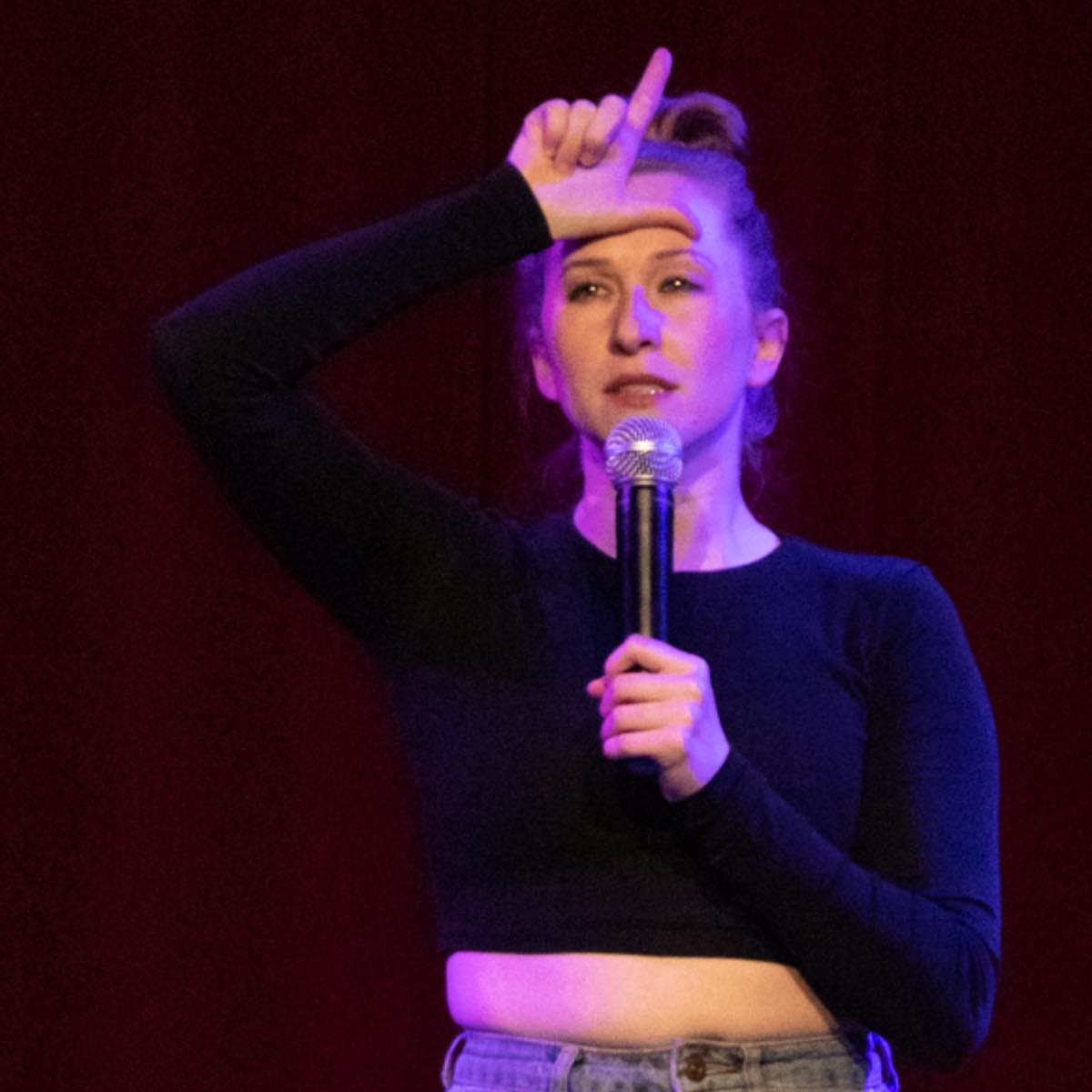 Woman on stage at Nelson Fringe Festival